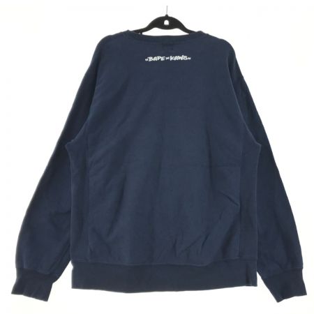  A BATHING APE アベイシングエイプ カウズ スウェット SIZE L プリント割れあり ネイビー