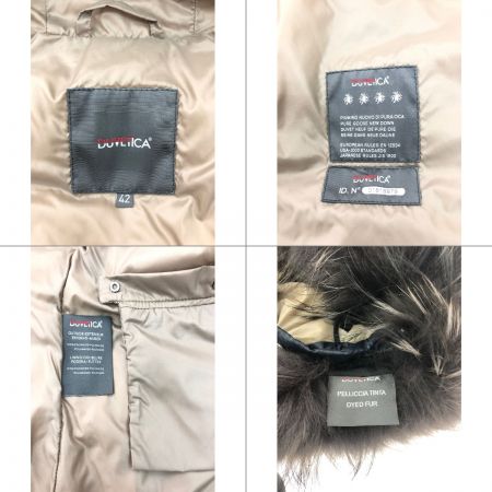  DUVETICA デュベティカ レディース ダウンコート フード ファー付 SIZE 42 01618879 ネイビー