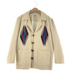 ▼▼ ORTEGA'S メンズ チマヨ ジャケット SIZE 38 ウールジャケット アイボリー Bランク