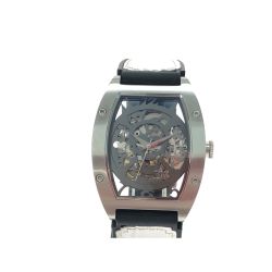 ▼▼ arca futura メンズ腕時計 自動巻き アウトレット スカルフェイス メカニカルスケルトン トノー Aランク