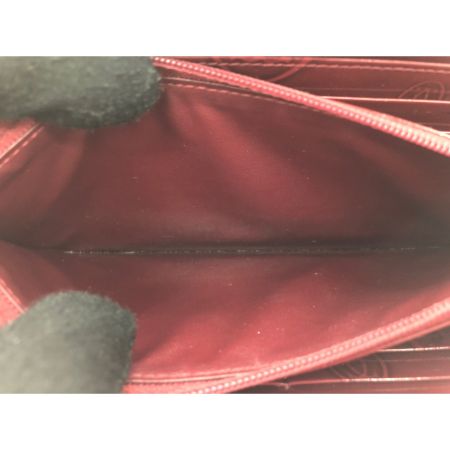  Cartier カルティエ レディース 長財布 ラウンドファスナー ハッピーバースデー エナメル ボルドー
