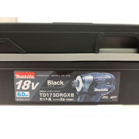  MAKITA マキタ コードレス式 充電式18Vインパクトドライバ 充電器・充電池2個 TD173DRGXB ブラック