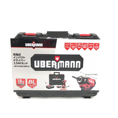 UBERMANN 電動工具 コードレス式 18V 充電式インパクトドライバ  ub18vidbl25bpcg
