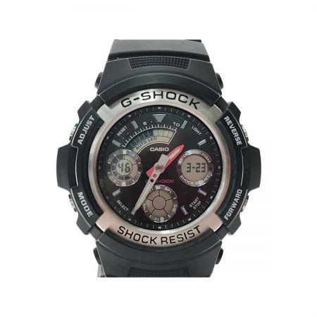  CASIO カシオ メンズ腕時計 クオーツ G-SHOCK Gショック デジアナウォッチ ベーシック AW-590 ブラック