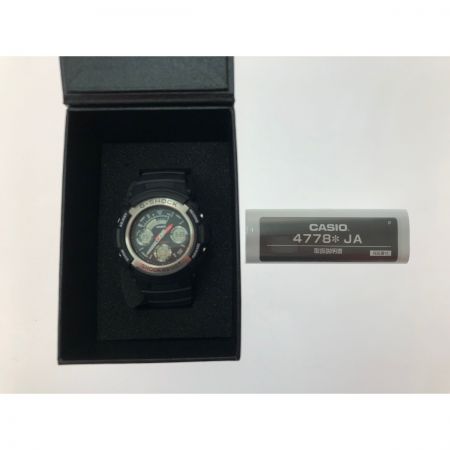  CASIO カシオ メンズ腕時計 クオーツ G-SHOCK Gショック デジアナウォッチ ベーシック AW-590 ブラック