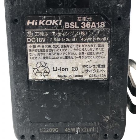 €€ HiKOKI ハイコーキ 電動工具 36V コードレス インパクトドライバ 充電器・充電池1個・ケース付 WH36DC グリーン