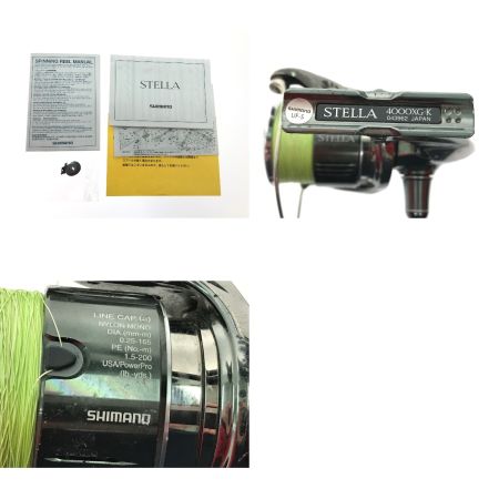  SHIMANO シマノ スピニングリール 22ステラ 043962 本体・箱4000XG-K スプール4000M-HG