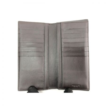  COACH コーチ メンズ 二つ折り長財布 ミッドナイトシグネチャー アウトレット  74939 ブラウン