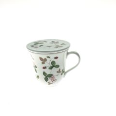  Wedgwood ウェッジウッド WILD STRAWBERRY ワイルドストロベリー フタ付マグカップ Aランク
