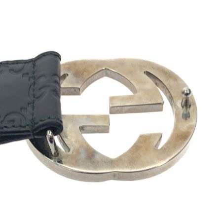  GUCCI グッチ メンズ ベルト GGレザー グッチシマ インターロッキングG 90サイズ 411924 CWCIN 90 ブラック