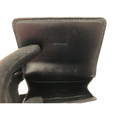  BVLGARI ブルガリ レディース 三つ折り財布 コンパクトウォレット レザー ブラック