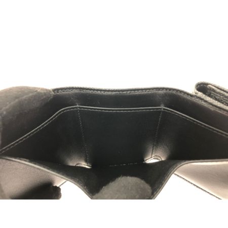  BVLGARI ブルガリ レディース 三つ折り財布 コンパクトウォレット レザー ブラック