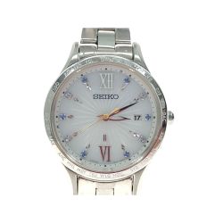 ▼▼ SEIKO セイコー レディース腕時計 電波ソーラー 限定 LUKIA ルキア デイト  1B35-0AS0 Bランク