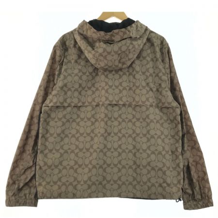  COACH コーチ シグネチャーウインドブレーカー SIZE L ベージュ×ブラック