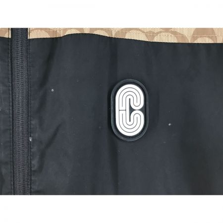  COACH コーチ シグネチャーウインドブレーカー SIZE L ベージュ×ブラック