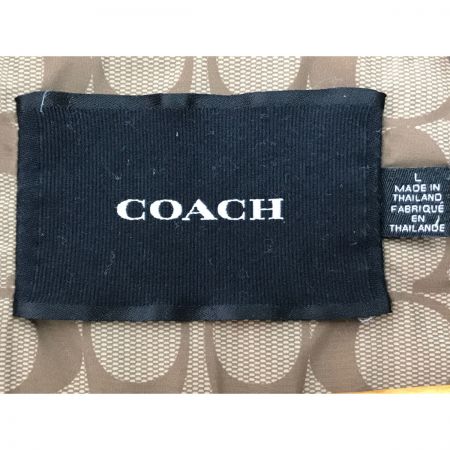  COACH コーチ シグネチャーウインドブレーカー SIZE L ベージュ×ブラック