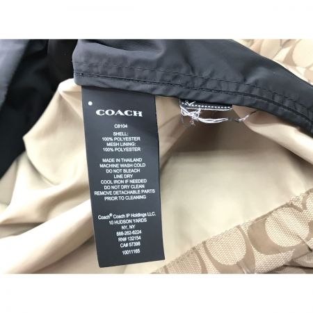  COACH コーチ シグネチャーウインドブレーカー SIZE L ベージュ×ブラック