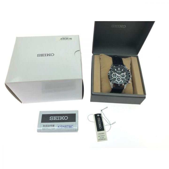 中古】 SEIKO セイコー メンズ 腕時計 クオーツ クロノグラフ KSN8T6C ...