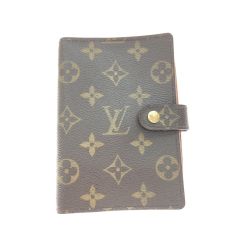 ▼▼ LOUIS VUITTON ルイヴィトン ユニセックス 6穴 手帳カバー モノグラム アジェンダPM R20005 ブラウン Bランク