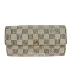 ▼▼ LOUIS VUITTON ルイヴィトン レディース 長財布 ダミエ・アズール ポルトフォイユ・サラ N61735 ホワイト Cランク