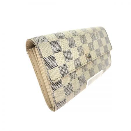  LOUIS VUITTON ルイヴィトン レディース 長財布 ダミエ・アズール ポルトフォイユ・サラ N61735 ホワイト