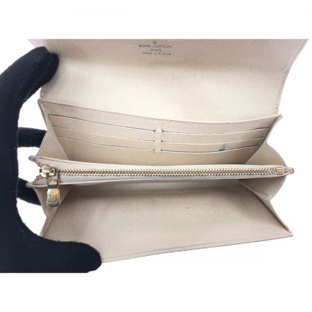  LOUIS VUITTON ルイヴィトン レディース 長財布 ダミエ・アズール ポルトフォイユ・サラ N61735 ホワイト