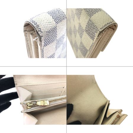  LOUIS VUITTON ルイヴィトン レディース 長財布 ダミエ・アズール ポルトフォイユ・サラ N61735 ホワイト