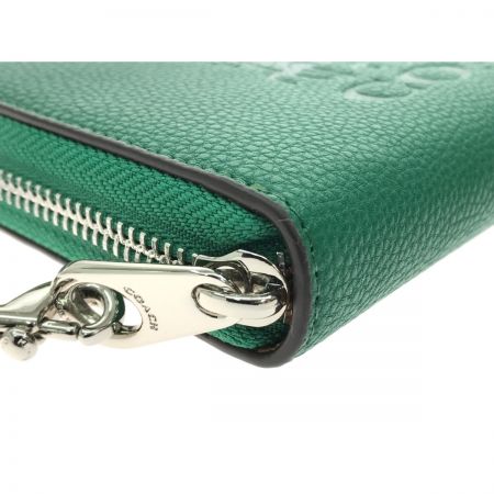  COACH コーチ 長財布 ラウンドファスナー ストラップ付き アウトレット A1683 C5889 グリーン