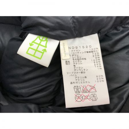  THE NORTH FACE ザノースフェイス ファー付き ダウンジャケット ND91520 ブラック