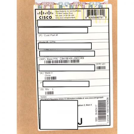  CISCO サービス統合型ルーター 800Mシリーズ 841M-4X