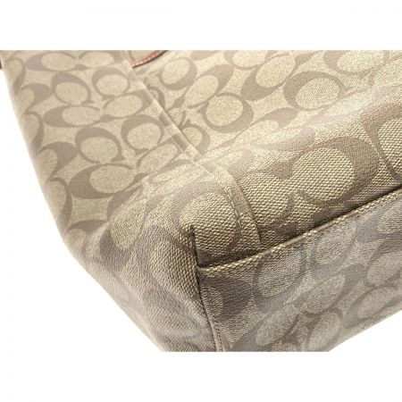  COACH コーチ レディース ショルダートート シグネチャー アウトレット F33998  ベージュ