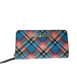 ▼▼ Vivienne Westwood ヴィヴィアン・ウエストウッド メンズ ラウンドファスナー長財布 ANGEL チェック  Bランク