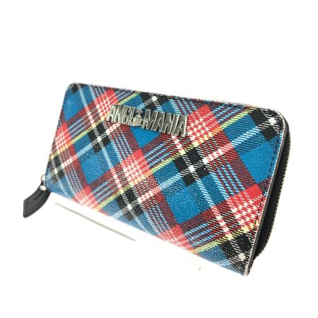  Vivienne Westwood ヴィヴィアン・ウエストウッド メンズ ラウンドファスナー長財布 ANGEL チェック 