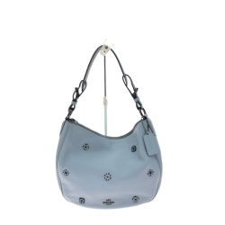 ▼▼ COACH コーチ レディース ハンドバッグ サットン ホーボー ウィズ スキャッタード リベット スタッズ 69507 ブルー Bランク
