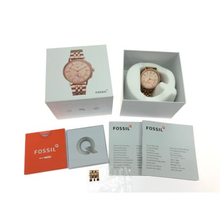  FOSSIL フォッシル レディース クオーツ スマートウォッチ ビッグフェイス FTW1106 ピンクゴールド