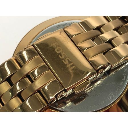  FOSSIL フォッシル レディース クオーツ スマートウォッチ ビッグフェイス FTW1106 ピンクゴールド