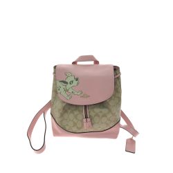 ▼▼ COACH コーチ レディース リュックサック シグネチャー ディズニーコラボ 101匹わんちゃん  ピンク Aランク