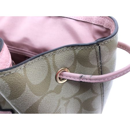 COACH コーチ レディース リュックサック シグネチャー ディズニーコラボ 101匹わんちゃん  ピンク