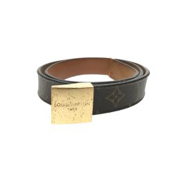 ▼▼ LOUIS VUITTON ルイヴィトン モノグラム サンチュール キャレ レザー ベルト Cランク