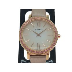 ▼▼ SEIKO セイコー レディース腕時計 ソーラー充電 セイコーセレクション nano UNIVERSE シェル文字盤  V115-0DC0 Bランク