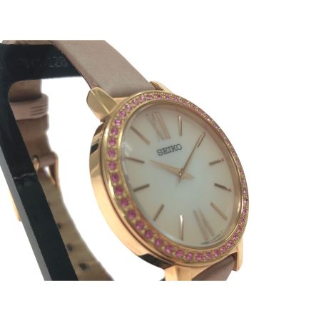  SEIKO セイコー レディース腕時計 ソーラー充電 セイコーセレクション nano UNIVERSE シェル文字盤  V115-0DC0
