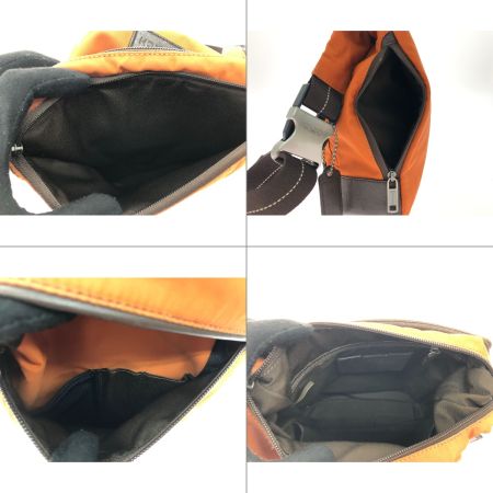  COACH コーチ ユニセックス ショルダーバッグ 斜め掛け ナイロン×レザー ヴァリック F70913 オレンジ