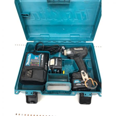  MAKITA マキタ 電動工具 コードレス式 10.8V 充電式インパクトドライバ 充電器・充電池2個・ケース付 TD111D ブラック