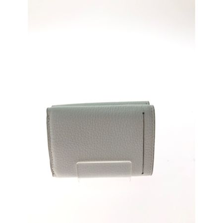  FURLA フルラ レディース 三つ折り財布 コンパクトウォレット ロゴプレート シボ革  ホワイト