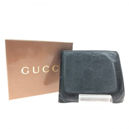  GUCCI グッチ メンズ 二つ折り財布 GG柄 レザー グッチシマ 146223 ブラック