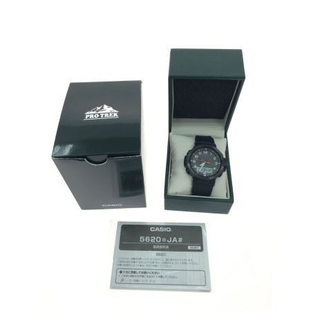  CASIO カシオ メンズ腕時計 タフソーラー デジアナウォッチ PRO TREK デュラソフトバンド PRW-50Y