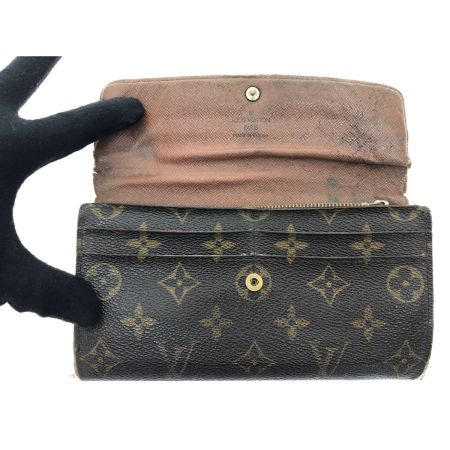  LOUIS VUITTON ルイヴィトン レディース 長財布 モノグラム ポルトフォイユ・皿  M61734 ブラウン