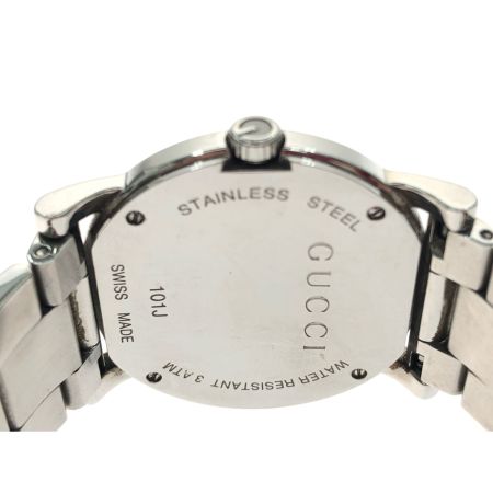  GUCCI グッチ ユニセックス 腕時計 クオーツ Gフェイス デイト ステンレススチール 101J