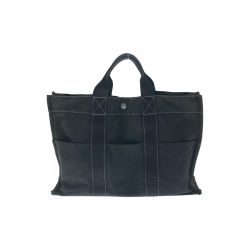 ▼▼ HERMES エルメス レディース トートバッグ フールトゥMM キャンバス ハンドバッグ ブラック Cランク