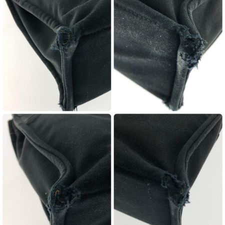  HERMES エルメス レディース トートバッグ フールトゥMM キャンバス ハンドバッグ ブラック